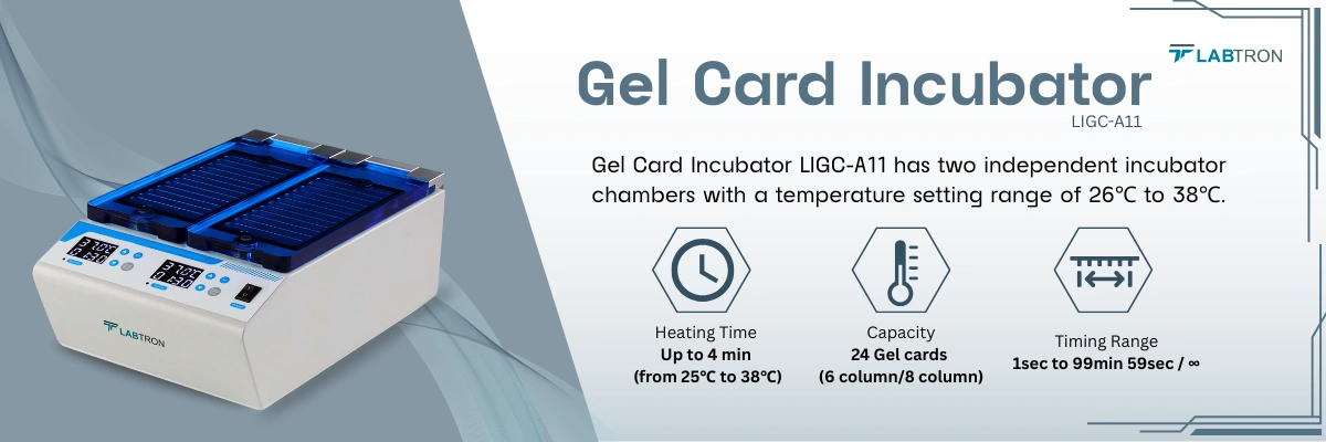 Gel Card Incubator LIGC-A11  | Heating Time Up to 4 min  (from 25℃ to 38℃) | Temperature uniformity: Upto ±5℃