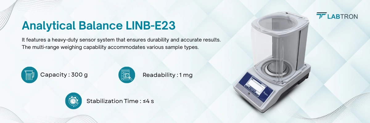 Analytical Balance LINB-E23 | Capacity 300 g | Readability 1 mg