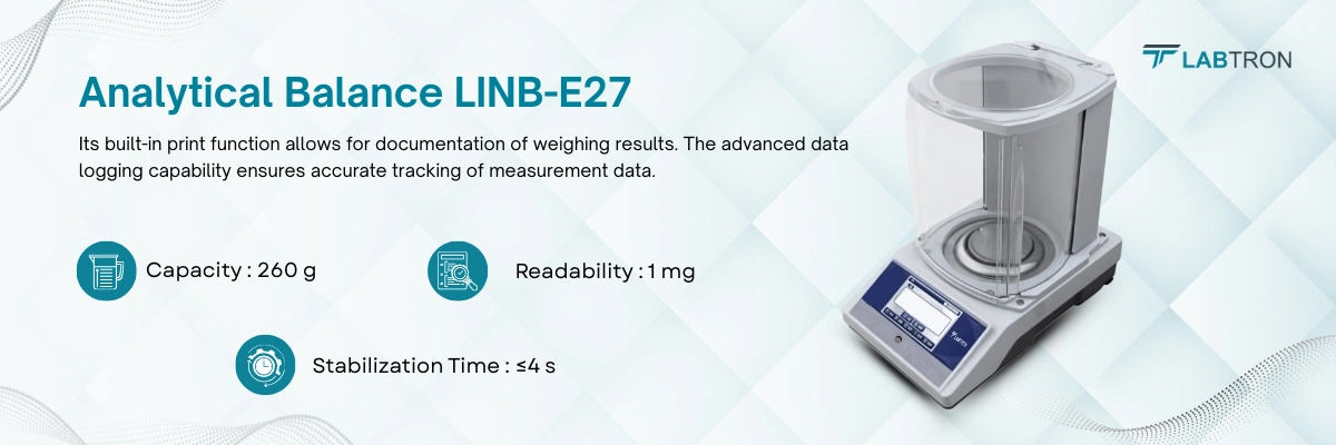 Analytical Balance LINB-E27 | Capacity 260 g | Readability 1 mg