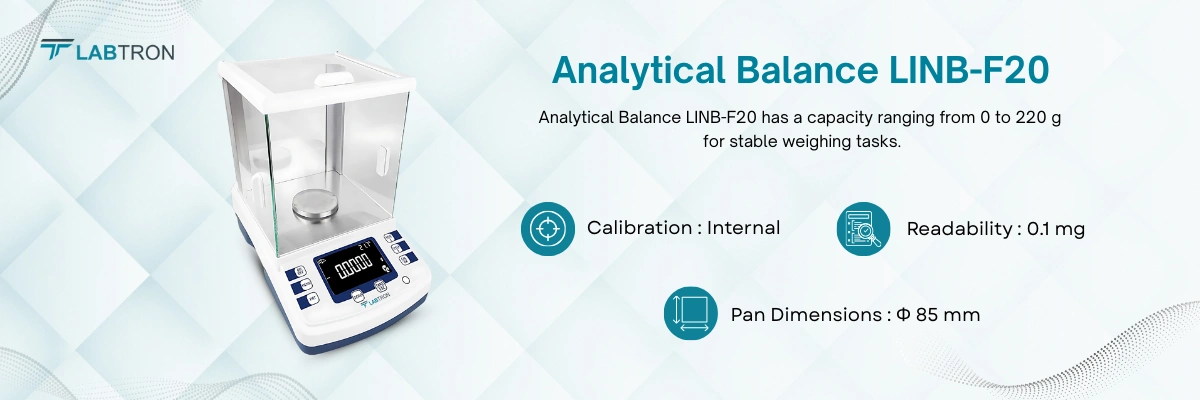 Analytical Balance LINB-F20 | Capacity 0 to 220 g | Readability 0.1 mg