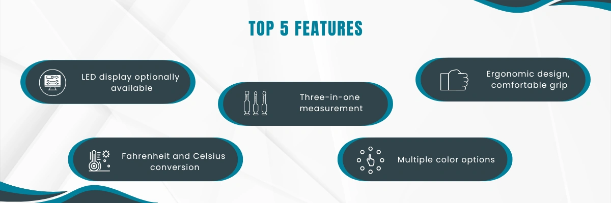 Medical Infrared Thermometer LITH-A16 | LED display optionally available | Three-in-one-measurement