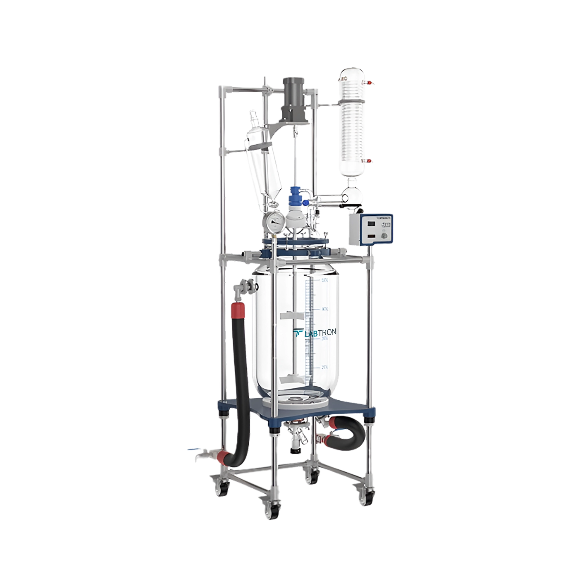 Jacketed Glass Reactor LJGR-B16 SIDE VIEW