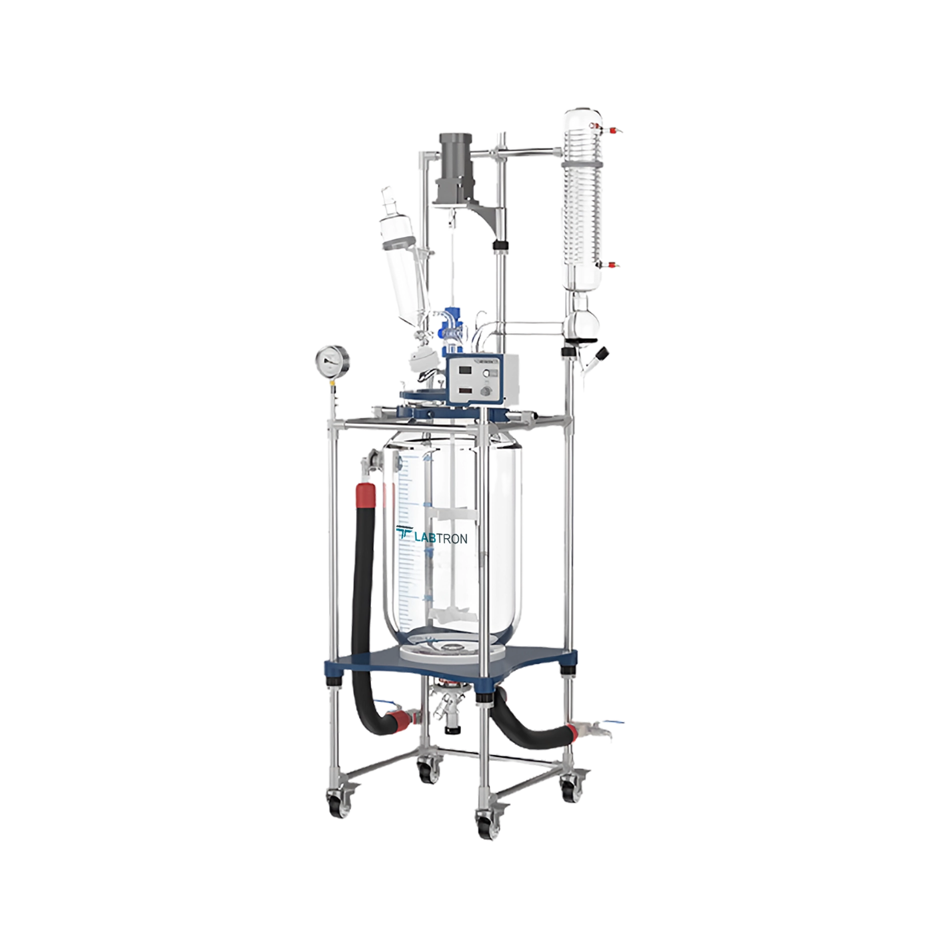 Jacketed Glass Reactor LJGR-B16 SIDE VIEW
