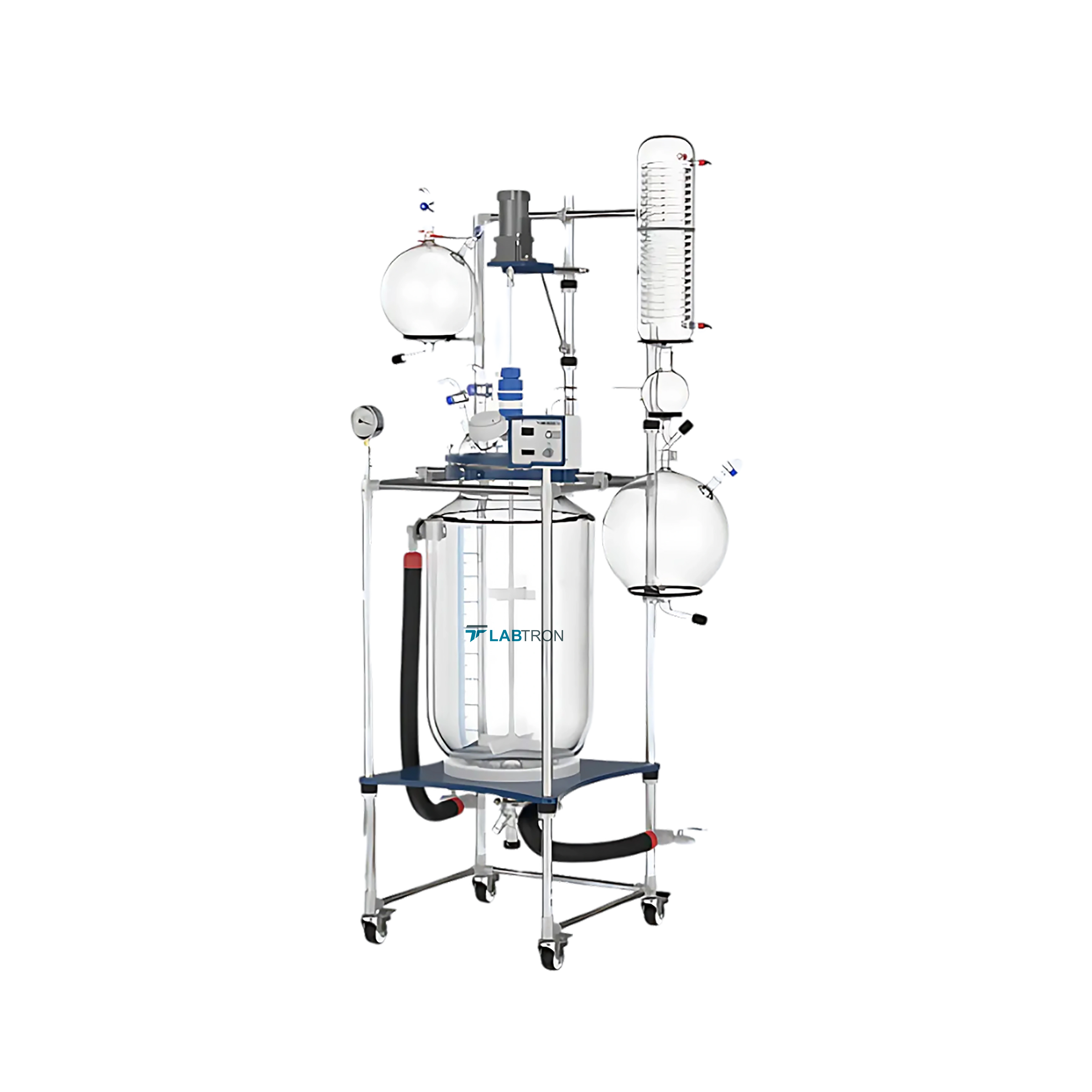 Jacketed Glass Reactor LJGR-B18 side view