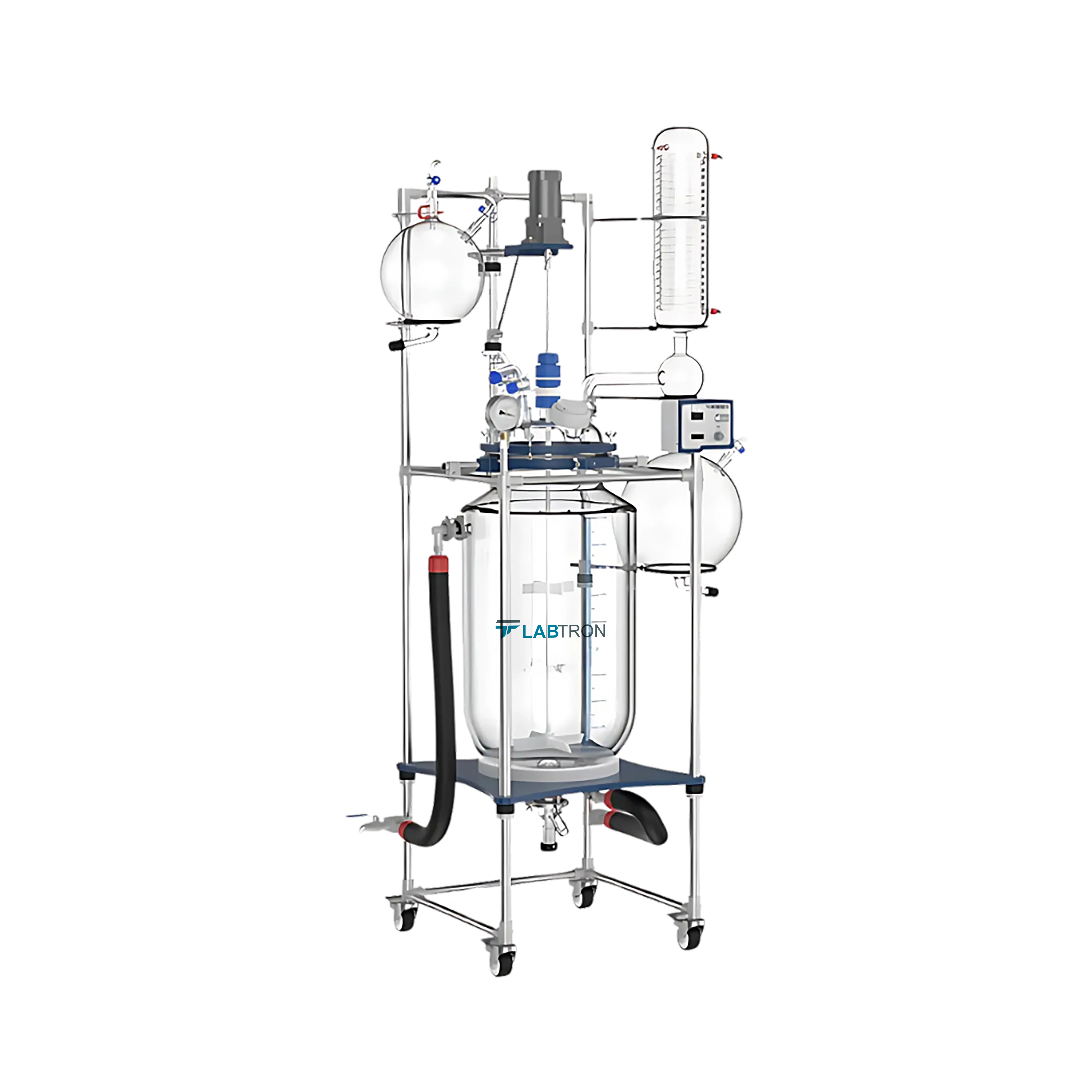 Jacketed Glass Reactor LJGR-B18 side view