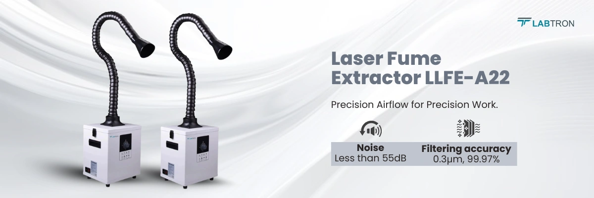 Laser Fume Extractor LLFE-A22 | Noise less than 55 db | Filtration efficiency: 0.3 µm 99.97 %