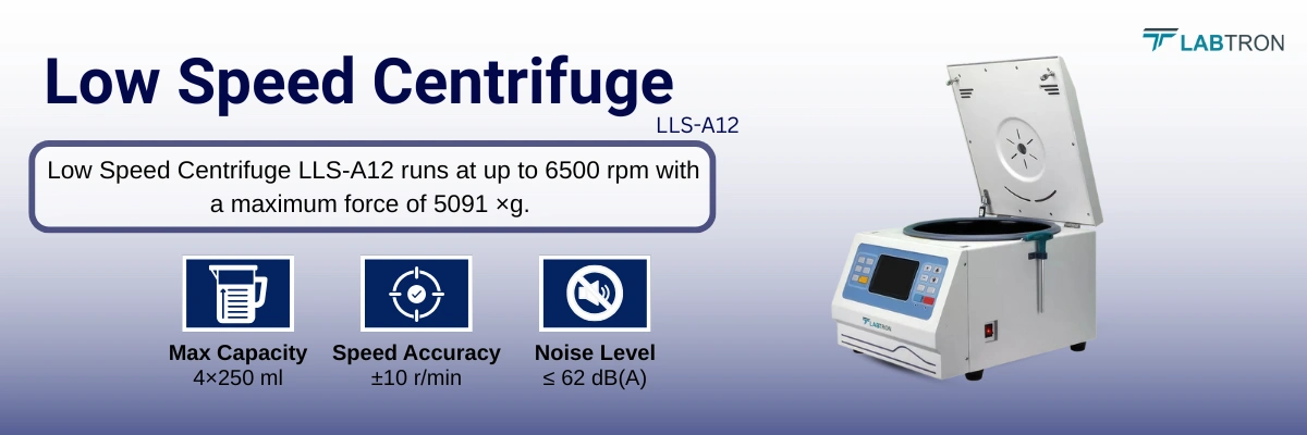 Low Speed Centrifuge LLS-A12 | Max Speed: 6500 rpm | Max RCF: 5091 ×g