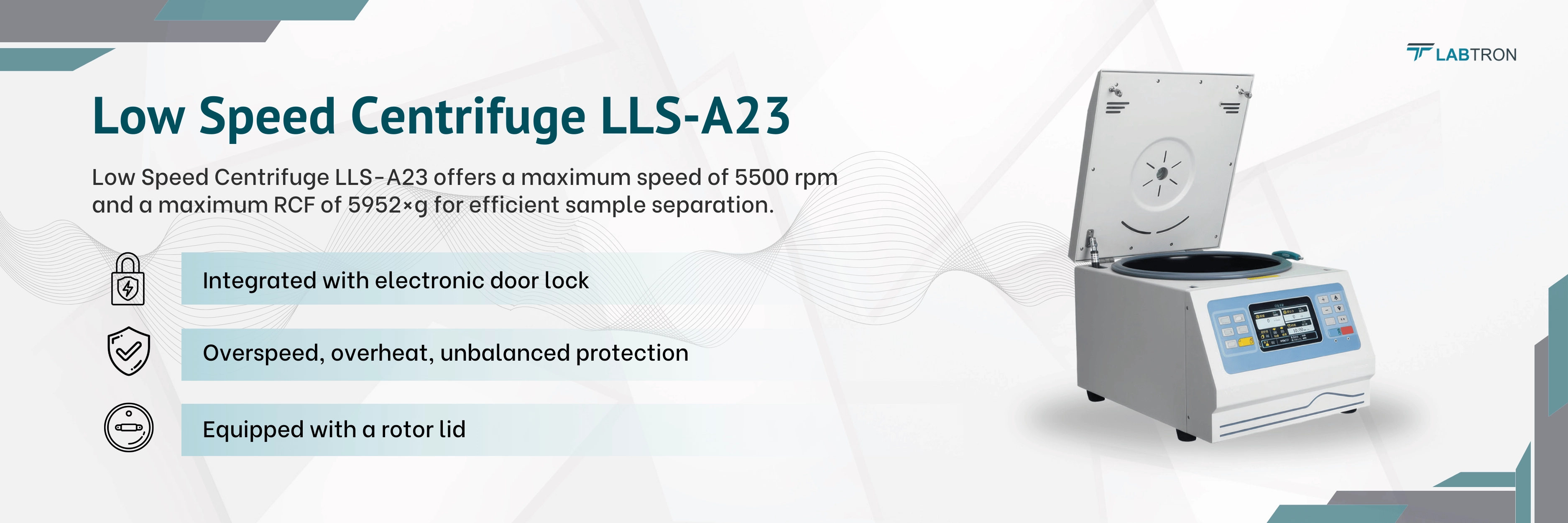 Low Speed Centrifuge LLS-A23 Banner