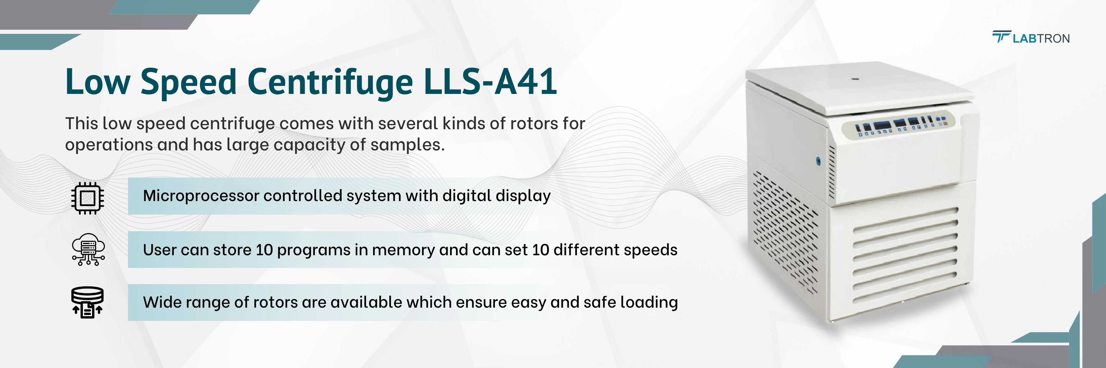 Low Speed Centrifuge LLS-A41 Banner