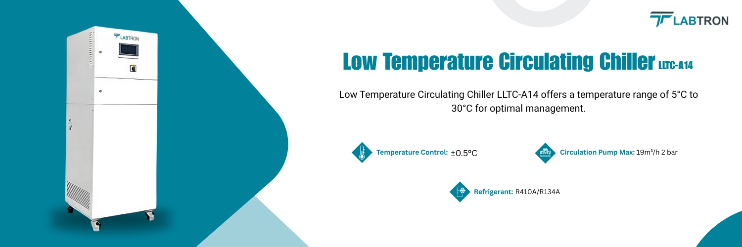 Low Temperature Circulating Chiller LLTC-A14 | Temperature Range-5°C to 30°C | Circulation Pump Max-19m³/h 2 bar