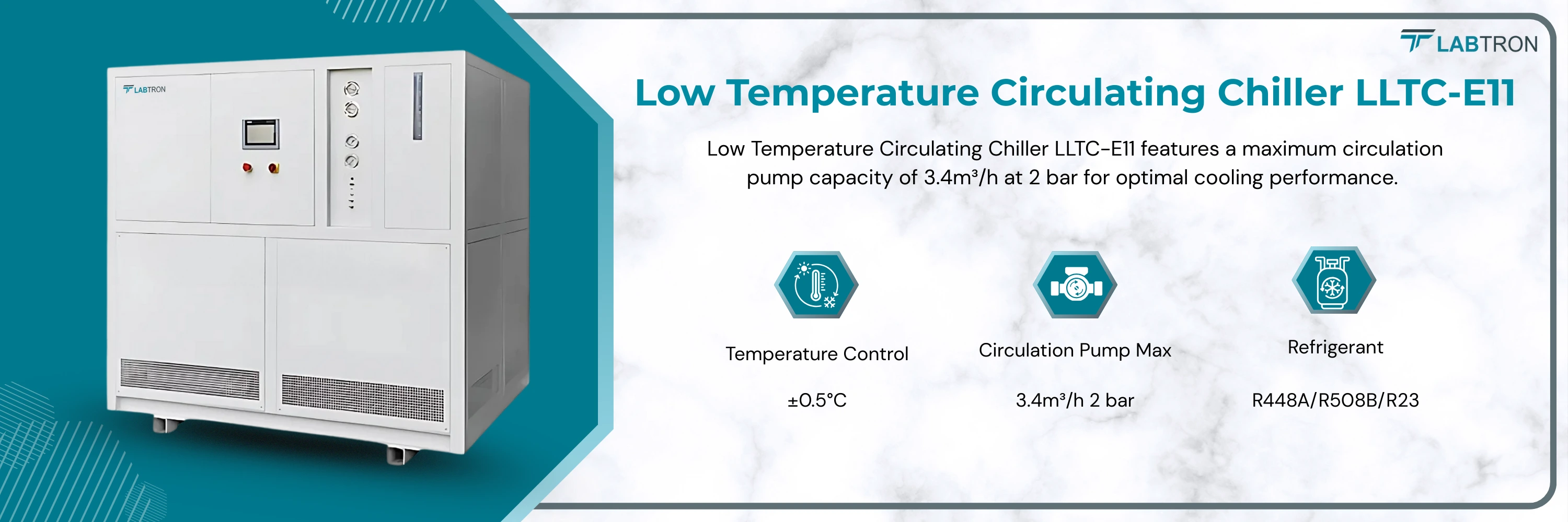 Low Temperature Circulating Chiller LLTC-E11 | Temperature Range : -80°C to -50°C | Temperature Control : ±0.5°C