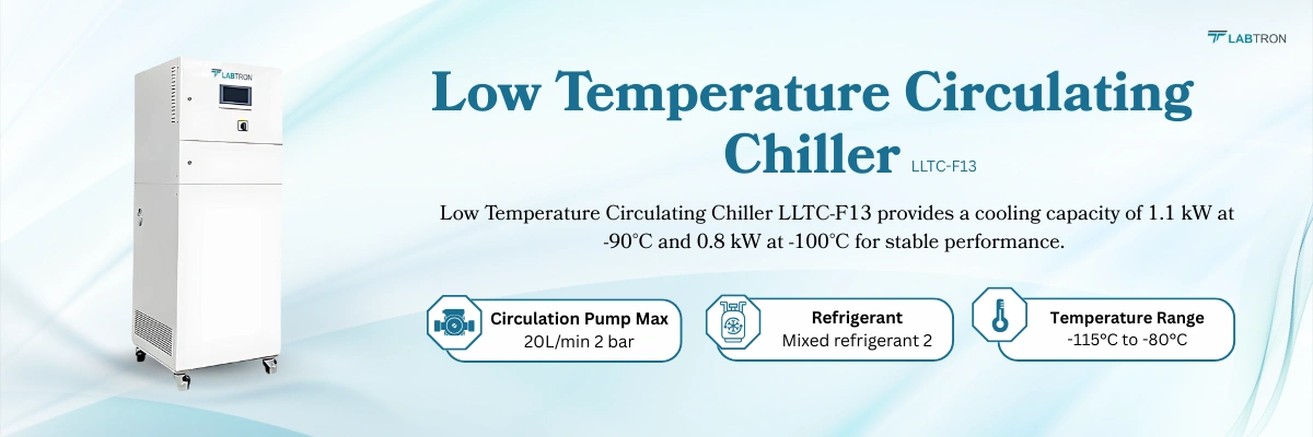 Low Temperature Circulating Chiller LLTC-F13 | Circulation Pump Max : 20L/min 2 bar | Refrigerant : Mixed refrigerant 2