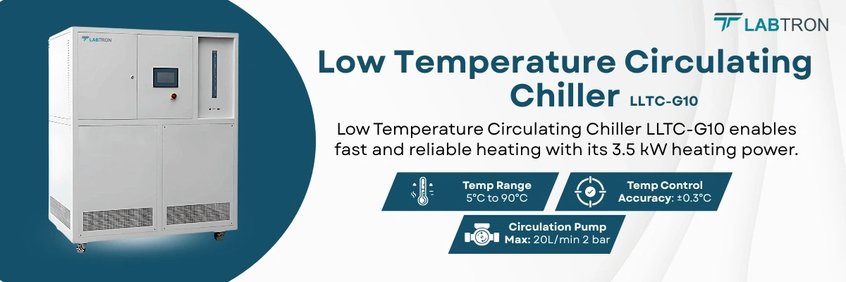 Low Temperature Circulating Chiller LLTC-G10 | Circulation Pump Max : 20L/min 2 bar | Refrigerant : R-134A/R407C