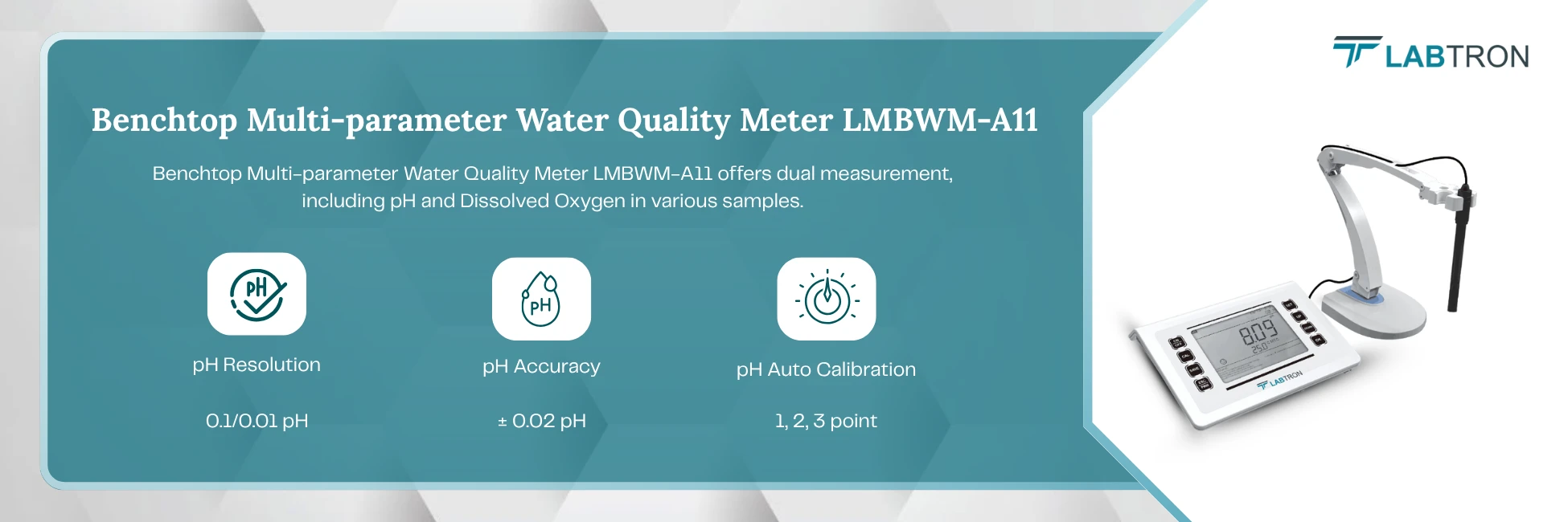 Benchtop Multi-parameter Water Quality Meter LMBWM-A11 | pH Resolution 0.1.0.01 pH | pH Accuracy ± 0.02 pH 