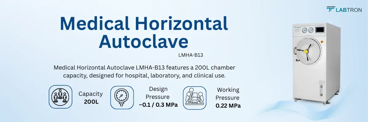 Medical Horizontal Autoclave LMHA-B13 | Capacity: 200L | Design Pressure: –0.1 / 0.3 MPa
