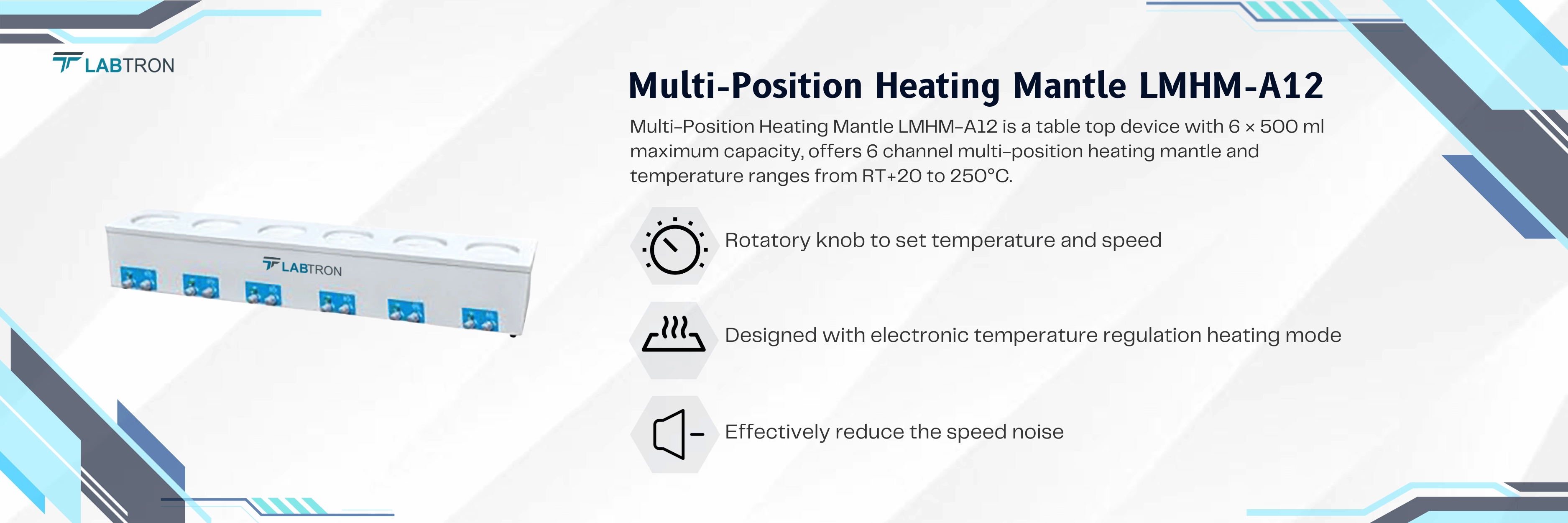 Multi-Position Heating Mantle LMHM-A12 Banner