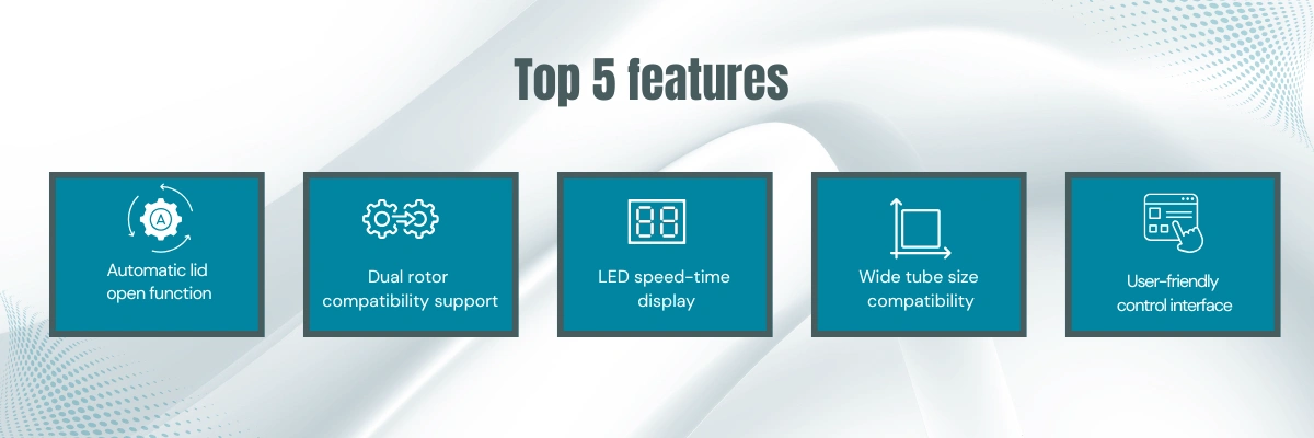 Mini Centrifuge LMI-A32 | Automatic lid open function | Dual rotor compatibility support