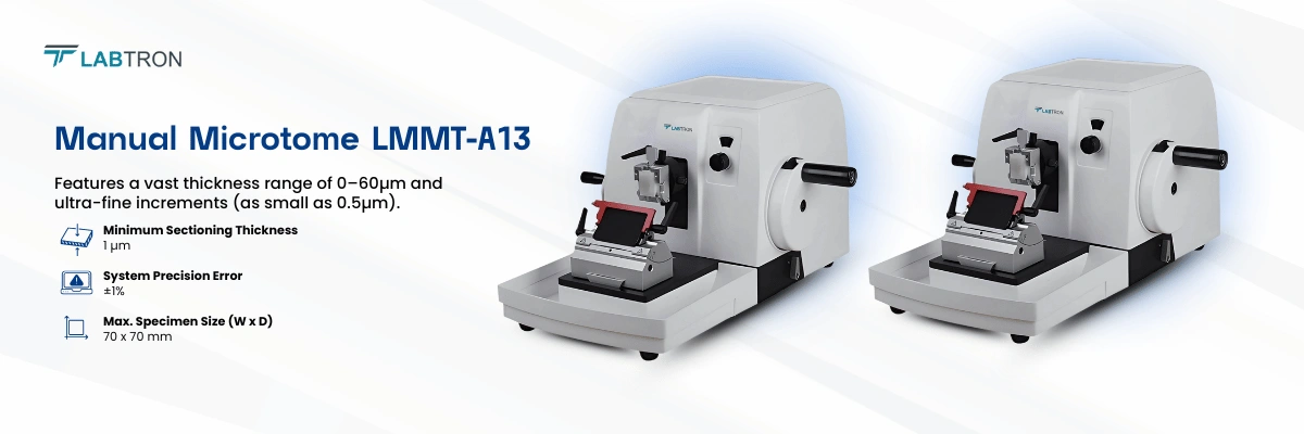 Manual Microtome LMMT | 1mm min sectioning thickness | 1% precision error