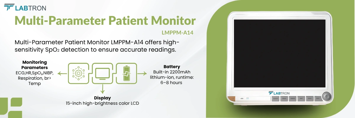 Multi-Parameter patient Monitor LMPPM-A14 | 2000mAh battery | 15 inch display