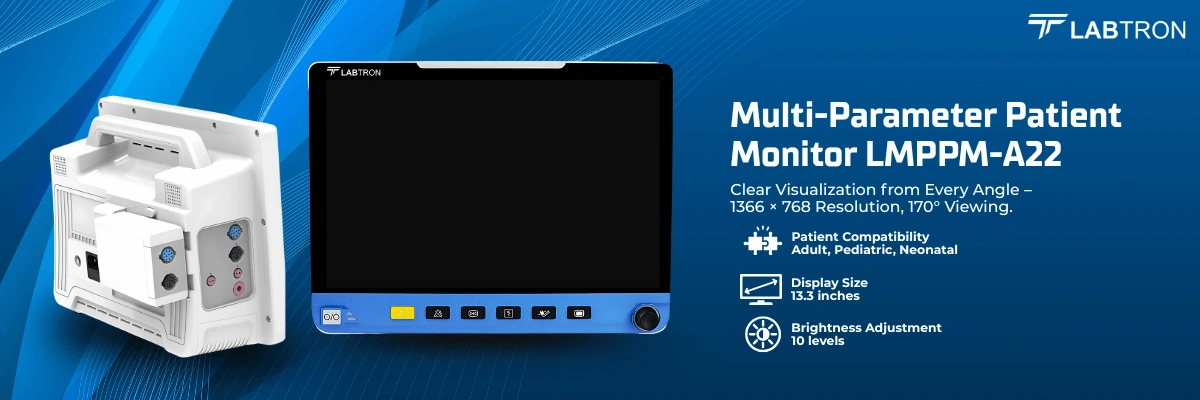 Multi-Parameter Patient Monitor LMPPM-A22 | Patient Compatibility: Adult, Pediatric, Neonatal | Display Size: 13.3 inches