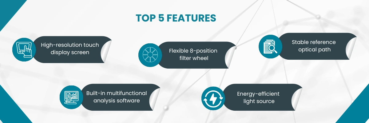 Microplate Reader LMPR-C10 | High-resolution touch display screen | Flexible 8-position filter wheel