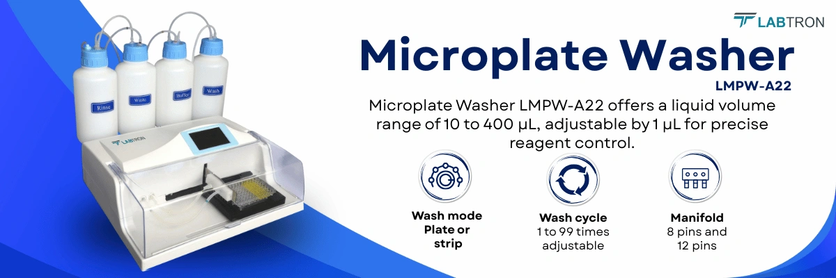 Microplate Washer LMPW-A22 |  Manifold : 8 pins and 12 pins | Wash mode : Plate or strip