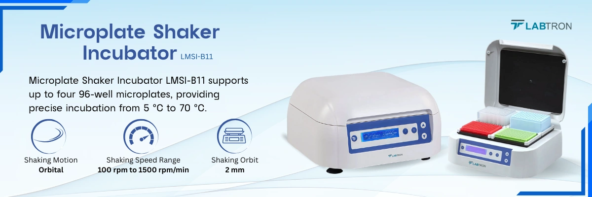 Microplate Shaker Incubator LMSI-B11  | Shaking Orbit 2 mm  | Display LCD