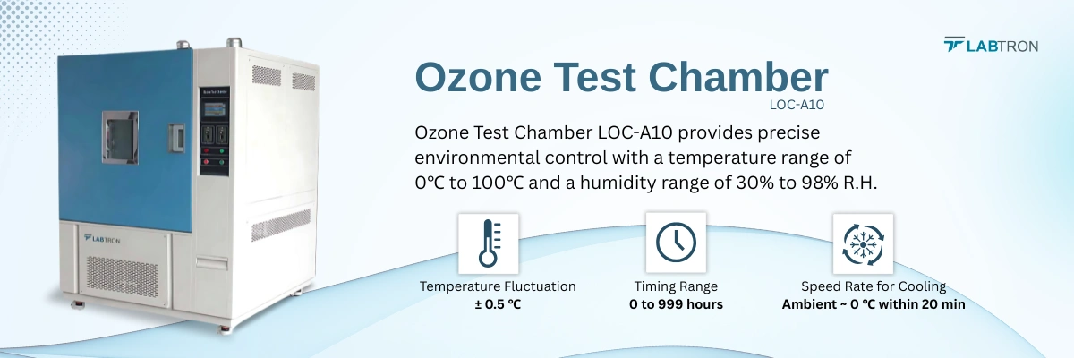 Ozone Test Chamber LOC-A10 | Temperature Fluctuation ± 0.5 ℃ | Clamp tensile strength 5% to 35%