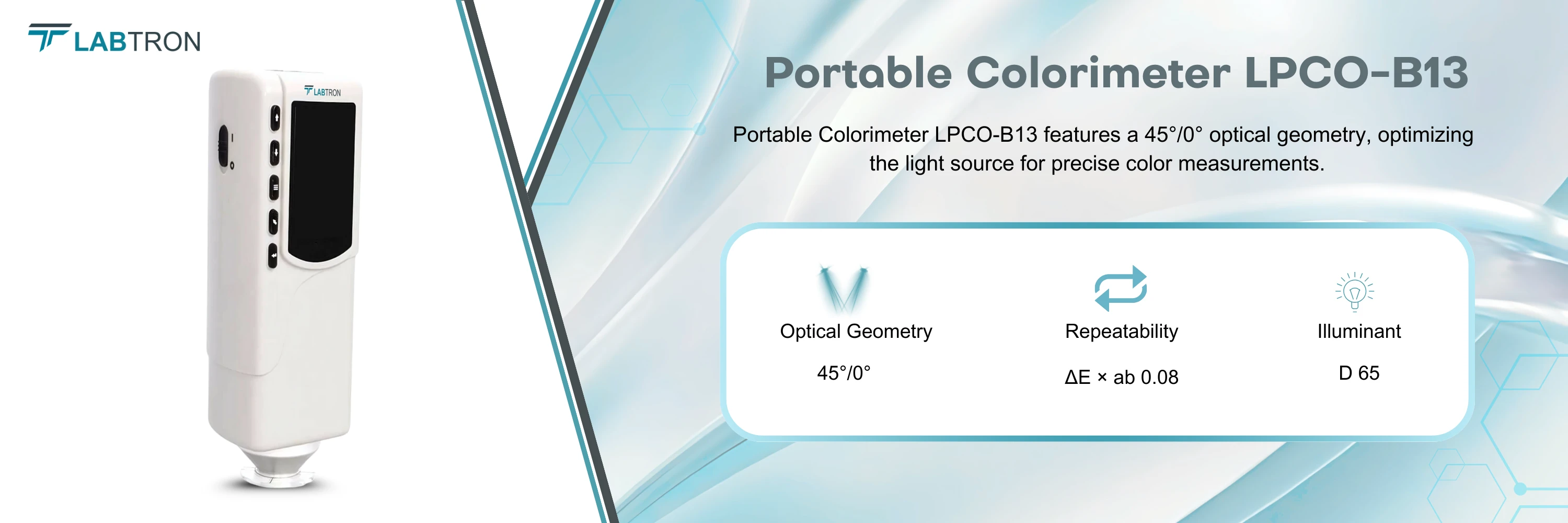 Portable Colorimeter LPCO-B13 | Optical Geometry : 45°/0° | Repeatability: ΔE × ab 0.08