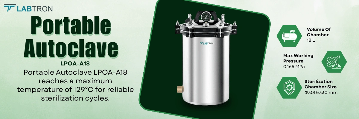 Portable Autoclave LPOA-A18 | Volume Of Chamber: 18 L | Max Working Pressure: 0.165 MPa