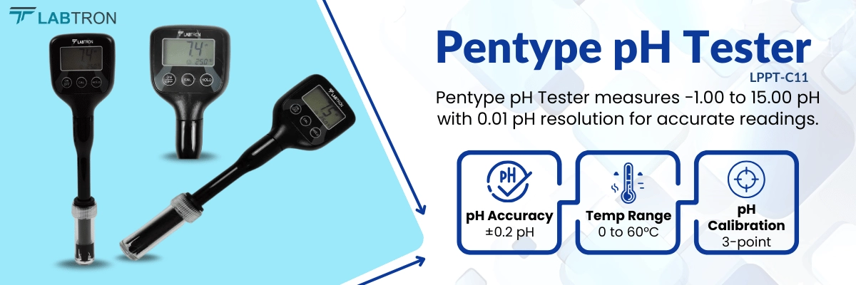 pH Tester LPPT-C11 | pH Accuracy: ±0.2 pH | Temperature Range: 0 to 60°C