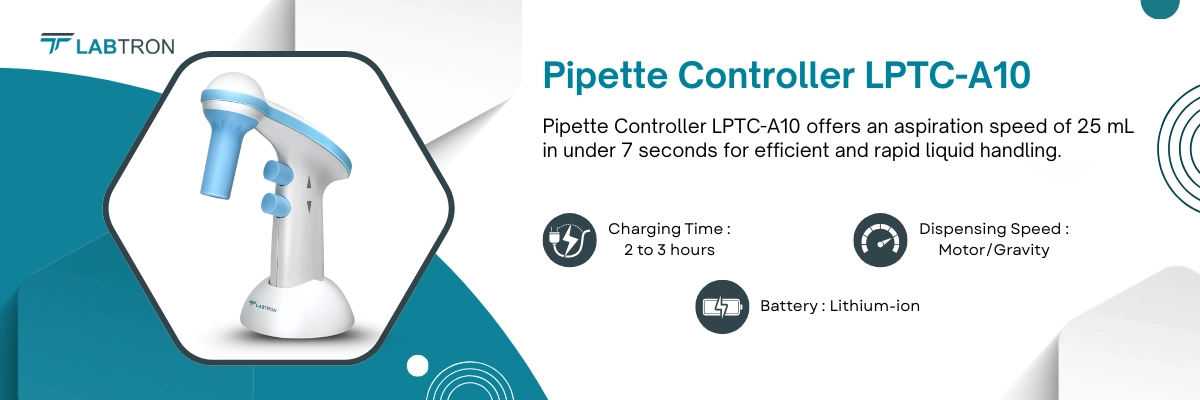 Pipette Controller LPTC-A10 | Charging Time : 2 to 3 hours | Dispensing Speed : Motor/Gravity