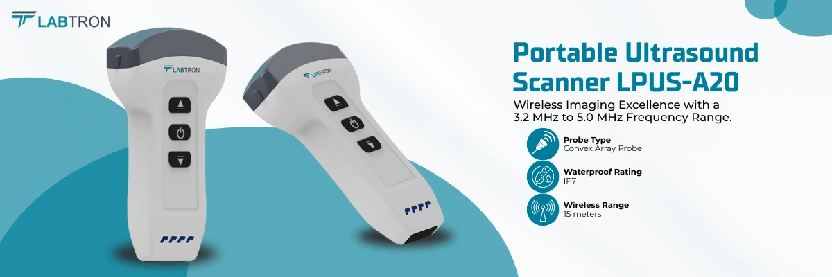 Portable Ultrasound Scanner LPUS-A20 | Probe Type: Convex Array Probe | Waterproof Rating: IP7