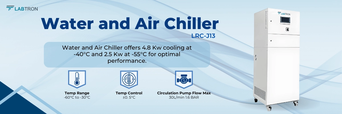 Water and Air Chiller LRC-J13 | Temperature Control-±0. 5°C | Circulation Pump Flow Max-30L/min 1.6 BAR