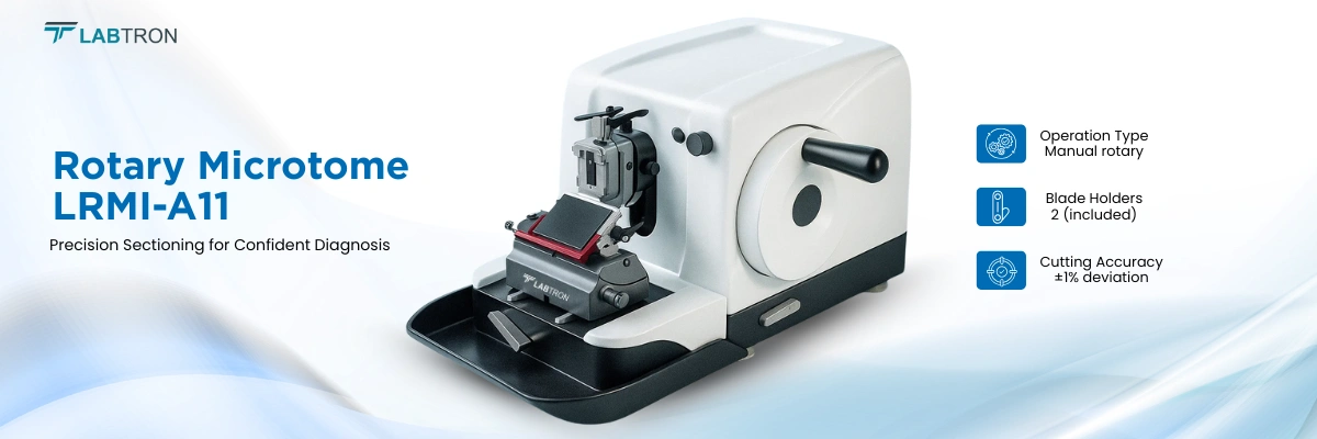 Rotary Microtome LRMI-A11 | 2 blade holders | !% cutting accuracy