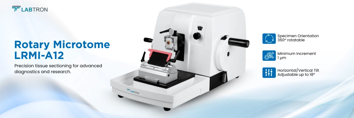 Rotary Microtome LRMI-A12 | vertical and horizontal tilt | fully rotatable