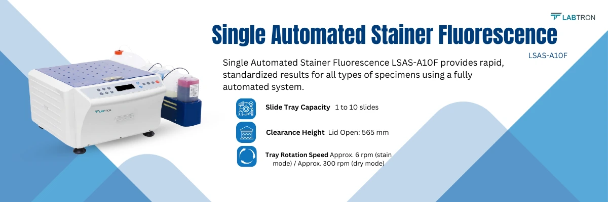 Single Automated Stainer Fluorescence LSAS-A10F Slide Tray Capacity   1 to 10 slides