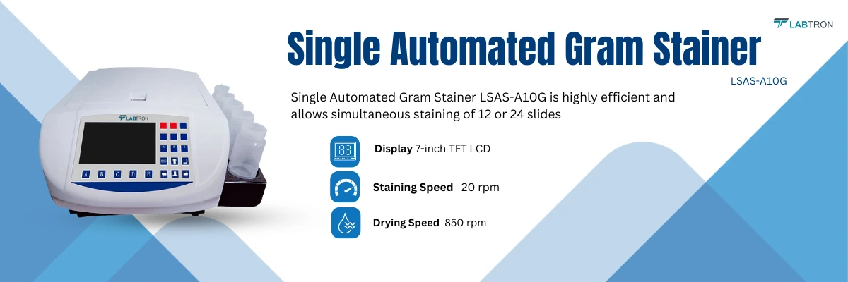 Single Automated Gram Stainer LSAS-A10G Display 7-inch TFT LCD
