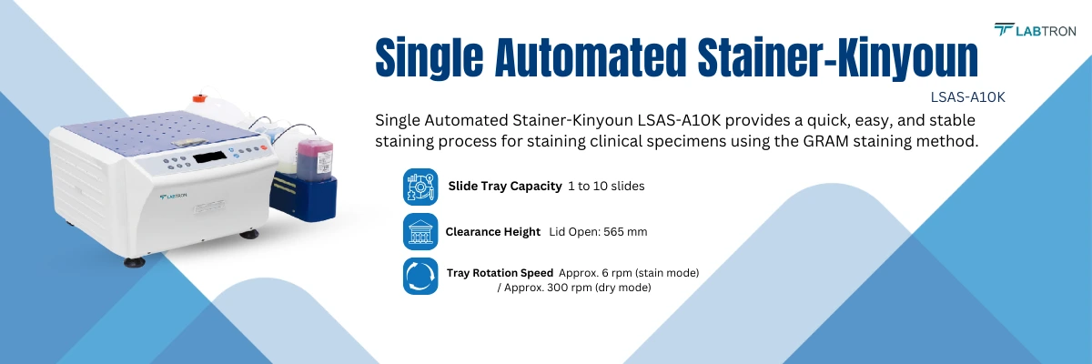 Single Automated Stainer-Kinyoun LSAS-A10K Slide Tray Capacity  1 to 10 slides