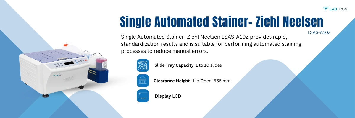 Single Automated Stainer- Ziehl Neelsen LSAS-A10Z Slide Tray Capacity  1 to 10 slides