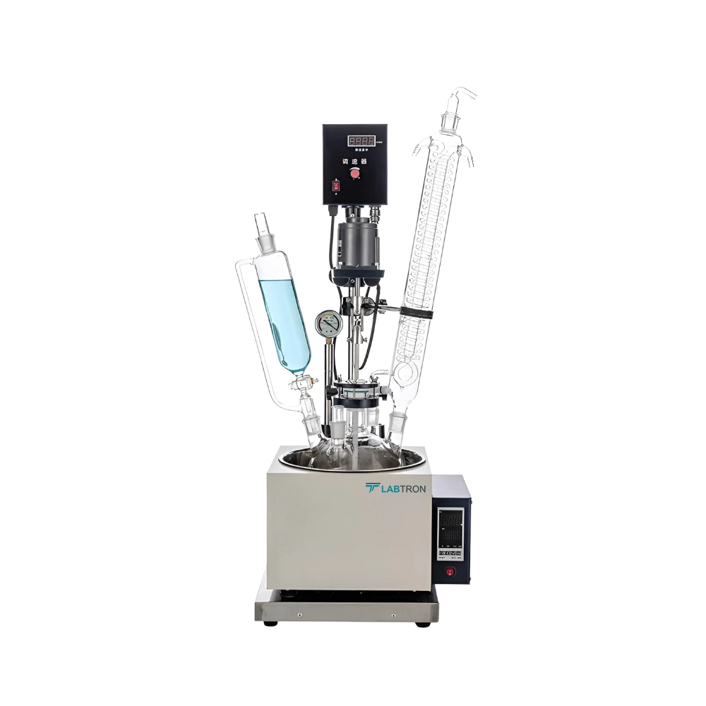 Single Layer Glass Reactor LSGR-A10 side view