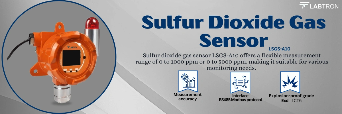 Sulfur Dioxide Gas Sensor LSGS-A10 | Measurement range: 0 to 1000 ppm / 0 to 5000 ppm | Measurement accuracy: ≤±3% of reading (25 ℃)