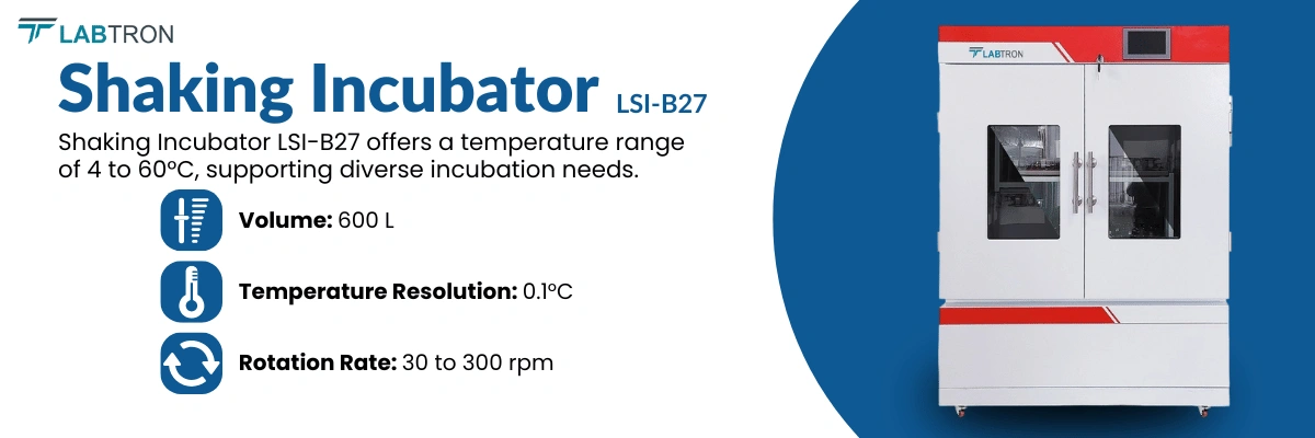 Shaking Incubator LSI-B27 | Volume : 600 L | Temperature Range : 4 to 60°C