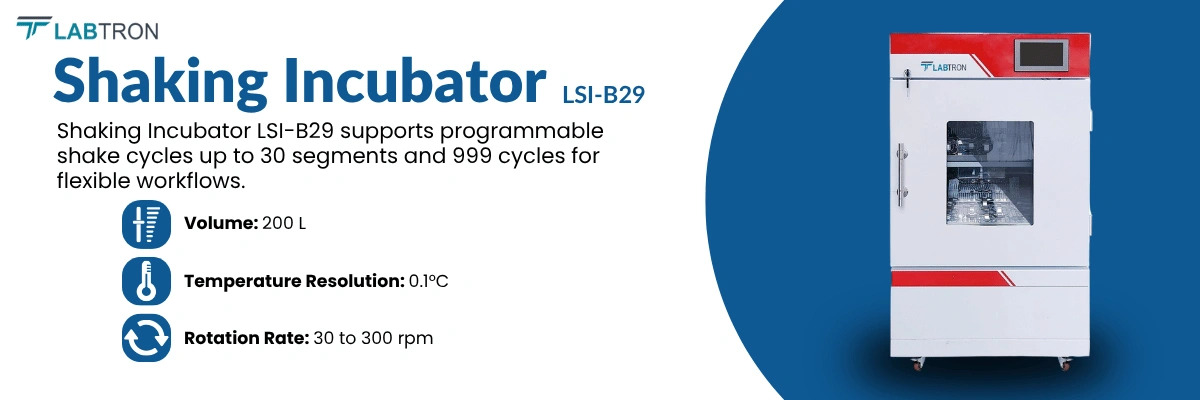 Shaking Incubator LSI-B29 | Volume : 200 L | Temperature Range : 4 to 60°C