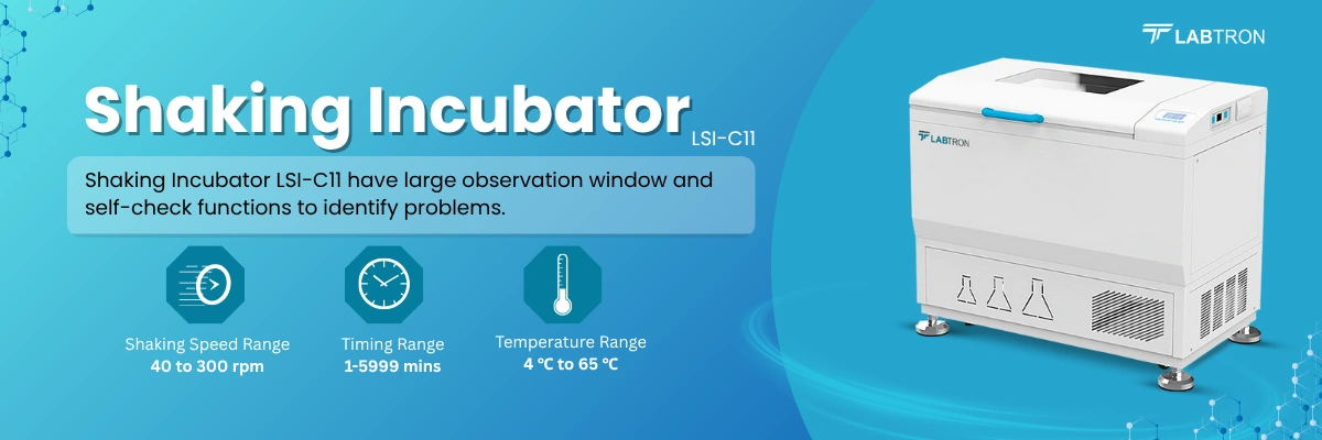 Shaking Incubator LSI-C11 | Shaking Speed Range 40 to 300 rpm | Amplitude: 26 mm