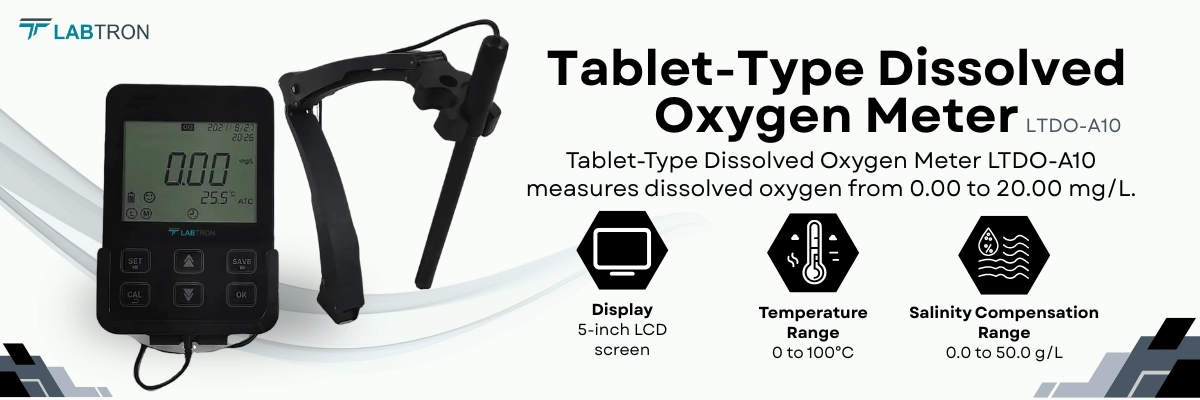 Tablet-Type Dissolved Oxygen Meter LTDO-A10 | Display: 5-inch LCD screen | Temperature Range: 0 to 100°C