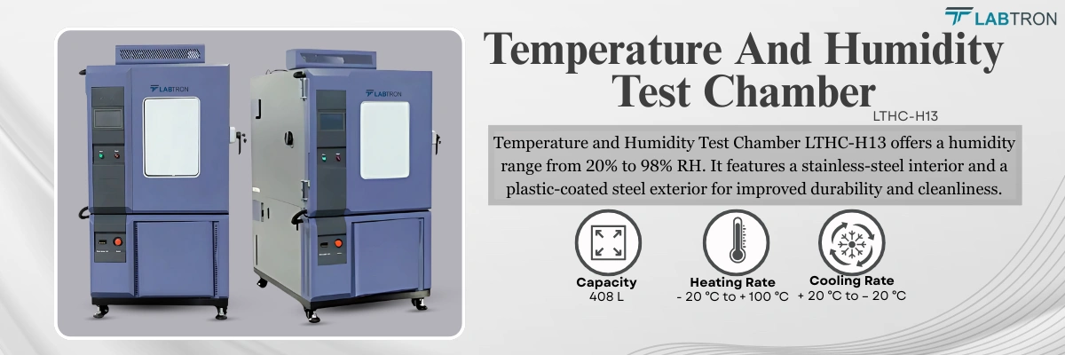 Temperature And Humidity Test Chamber LTHC-H13 | Capacity: 408 L | Heating Rate: - 20 ℃ to + 100 ℃
