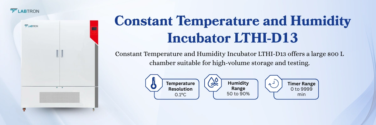 Constant Temperature And Humidity Incubator LTHI-D13 | Humidity Range : 50 to 90% | Humidity Fluctuation : ±5%