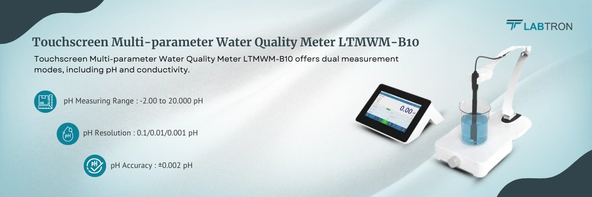 Touchscreen Multi-parameter Water Quality Meter LTMWM-B10 | pH Measuring Range -2.00 to 20.000 pH | pH Resolution 0.1/0.01/0.001 pH |  pH Accuracy ±0.002 pH
