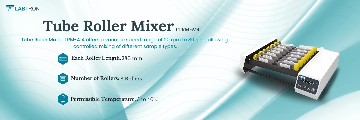 Tube Roller Mixer LTRM-A14| Each Roller Length: 280 mm | Number of Rollers: 8 Rollers
